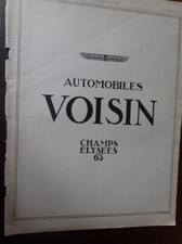 Automobiles VOISIN + Parfums de VIOLET publicité papier ILLUSTRATION 1926