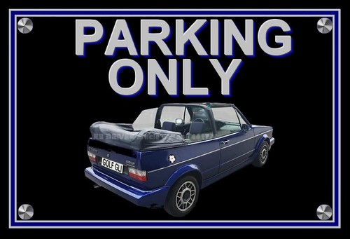 Plaque parking only - ",