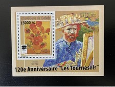 Guinée 2008 Mi. Bl. 1649 surchargé Tournesols Sunflowers Vincent Van Gogh