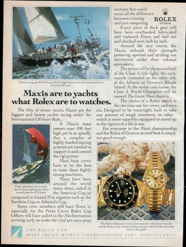 Rolex publicité 1987 montre - rolex,