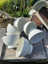 6 Bols blanc en faïence