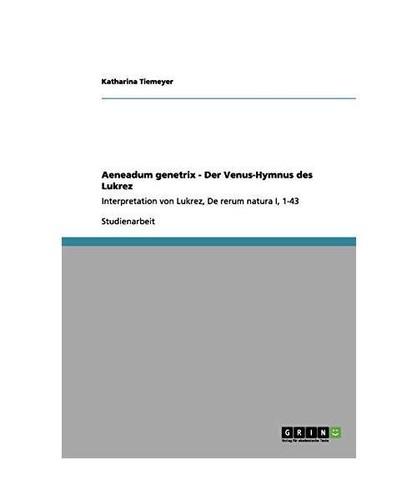 Aeneadum genetrix der - genetrix,