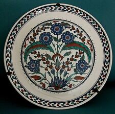 ANCIEN GRAND PLAT FAIENCE IZNIK  ISLAMIC TURKISH ART OTTOMAN PERSE