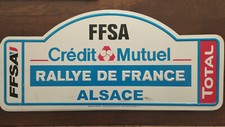TRES RARE Plaque Aluminium FFSA du Rallye de FRANCE