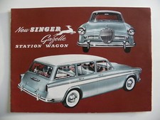 Brochure anglaise new SINGER Gazelle station wagon