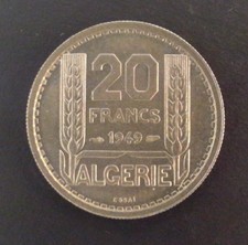 Algérie - 20 francs 1949 ESSAI - rare 1.500 ex