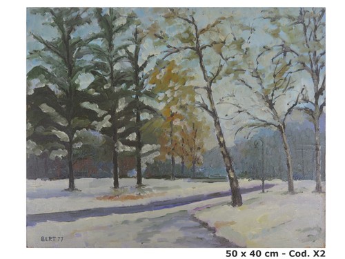 Paysage hivernal tableau - paysage,