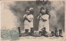 CPA ELLES SUPPLIENT AVEC FERVEUR LE BON NOEL DES ENFANTS SAGES POUR QU'IL...1906