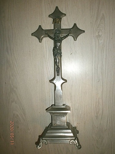 Ancien crucifix autel - crucifix, d'autel