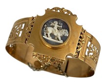 bracelet ancien or 18k camée