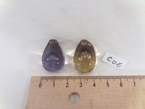 Pampille lustre verre jaune - de,