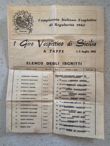 Vespa club programme - club, 1er