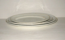 Ancien plat blanc Creil Montereau Clairefontaine Pexonne vaisselle blanche (x4)