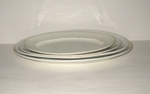 Ancien plat blanc - , creil