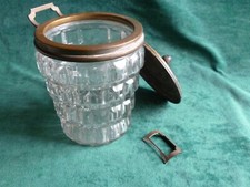 retro-collection-ancien seau/bac à glace en cristal - prévoir une soudure