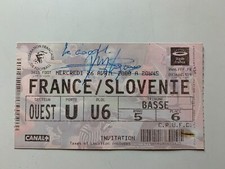 TICKET MATCH FRANCE - SLOVENIE 26 AVRIL 2000 - STADE DE FRANCE - SIGNATURE