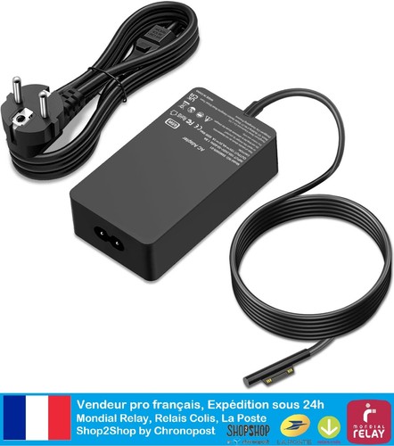 Chargeur 65w microsoft surface - microsoft,
