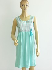 ROBE DE PLAGE NUISETTE "MY SUMMER O'MOI" COTON TURQUOISE T. M ( 40/42 )
