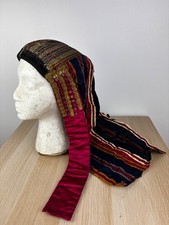 Coiffe Femme Ethnique de cérémonie du XIXème fait main ancien vintage antique