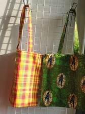 Tote bag   tissu Wax 100% coton Lot 2 Pièces PROMOTION  SPÉCIAL .Made In Paris 1