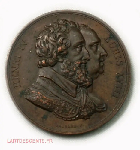 Médaille jeton henri iv - (fr1),