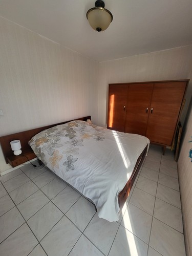 Chambre lit armoire teck - chambre,