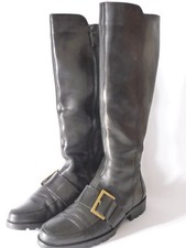 Bottes cuir noir fourrées BALLY  mode accessoires (23542)