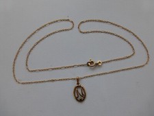 collier neuf plaqué or jaune poinçons et saphir bleu 1.82gr : chaine 55cm