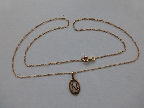 Collier neuf plaqué jaune - collier,