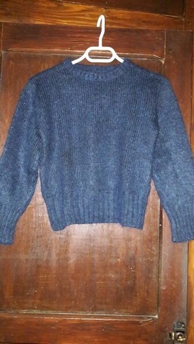 Pull chaud laine bleu marine