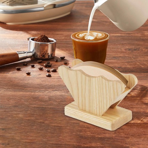 Porte papier café bois - porte-papier, à
