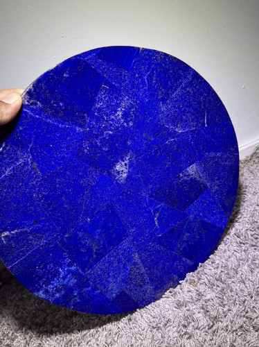 Blue marble round coffee - blue,