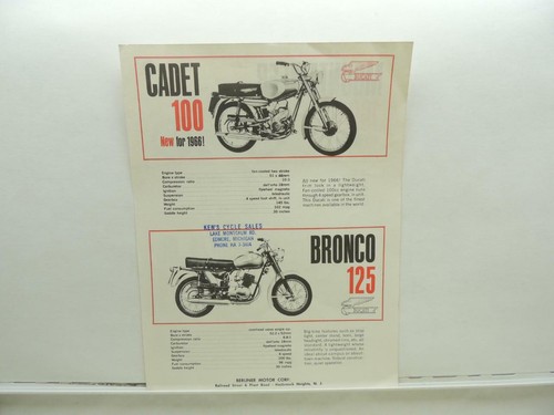 Vintage ducati 1966 brochure - vintage,