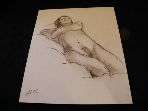 Femme nue allongée andré - nue,