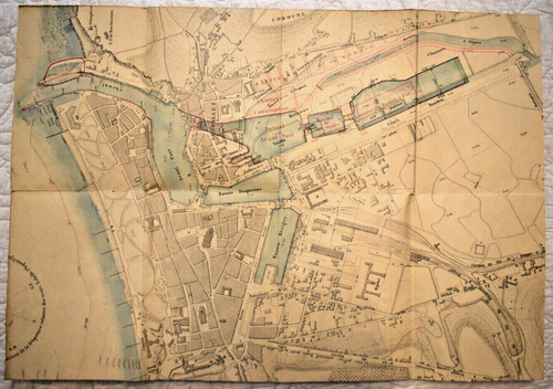 Ancien plan port dieppe - du, de