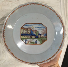 Belle Assiette Faïence patriotique Bastille marqué TROUSSEAU ET Cie XIX XXème