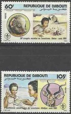 Timbres Scoutisme Animaux Djibouti 539/42 ** lot 25894