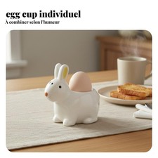 Coquetier céramique lapin - en,