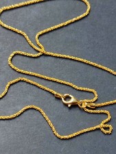 L41CM Chaîne maille CRISS-CROSS en Vermeil: Argent Massif 925/1000 plaqué Or 24k