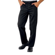 Pantalon Unisexe Médecin avec Elastique Noir En Mixte Coton - Isacco - Cuisinier