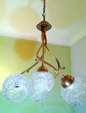 Plafonnier lustre moderniste design années 50/60  