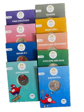 9 PIÈCES 10 € ARGENT  JO  PARIS 2024  avec COFFRET  rangement type  vestiaire