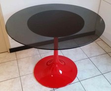 Table ronde pied tulipe rouge 100cm