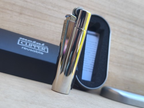 Briquet clipper metal pierre - briquet,