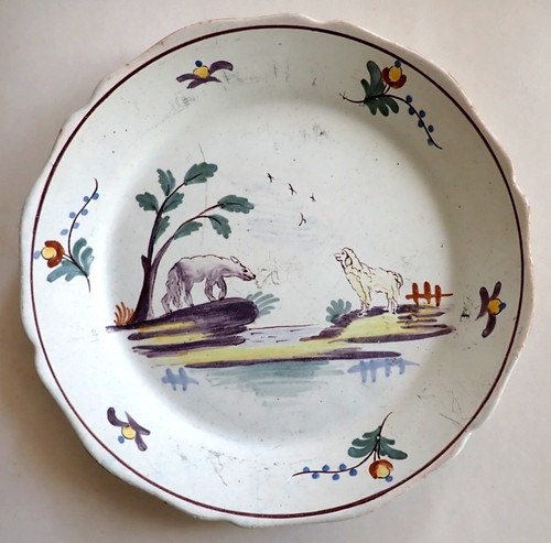 Assiettes anciennes fables - assiettes,
