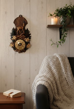 Baromètre Mural Vintage Style Chalet - Décor Chamois et Edelweiss