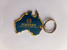 Porte-clés Carte Australie Bière FOSTER'S  Famous Beer Keychain vintage