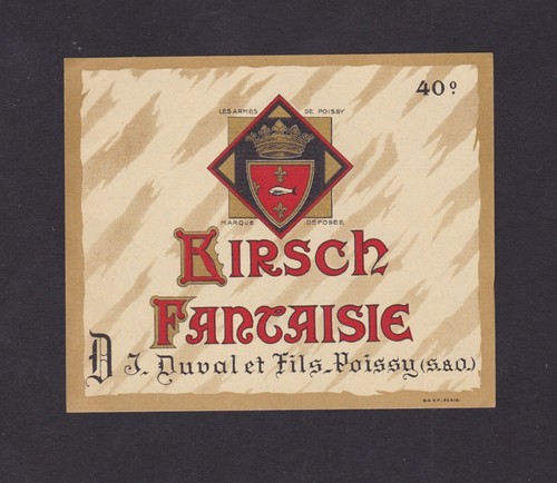 Ancienne étiquette alcool