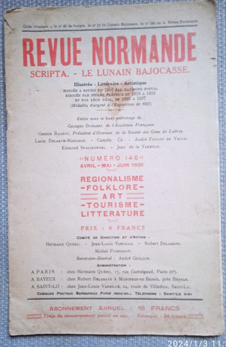 Revue normande scripta le - scripta, ,