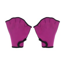 Palmés Nage Gants, Unisexe Natation Résistance Gants Eau Résistance S Rose Rouge
